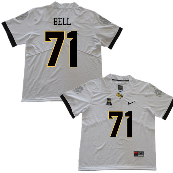Men #71 Brett Bell UCF Knights College Football Jerseys Sale-White